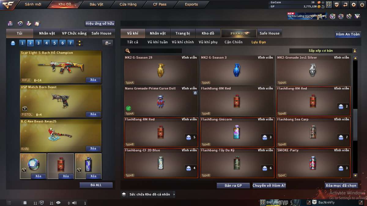 shop acc cf uy tin gia re